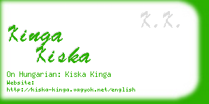 kinga kiska business card